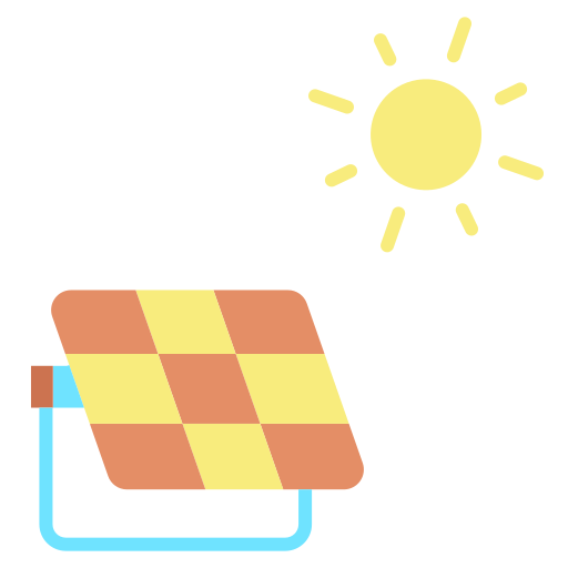 Énergie solaire Icône gratuit Énergie solaire Icône gratuit
