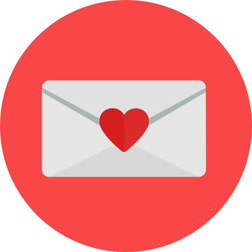 Love letter Roundicons Circle flat icon