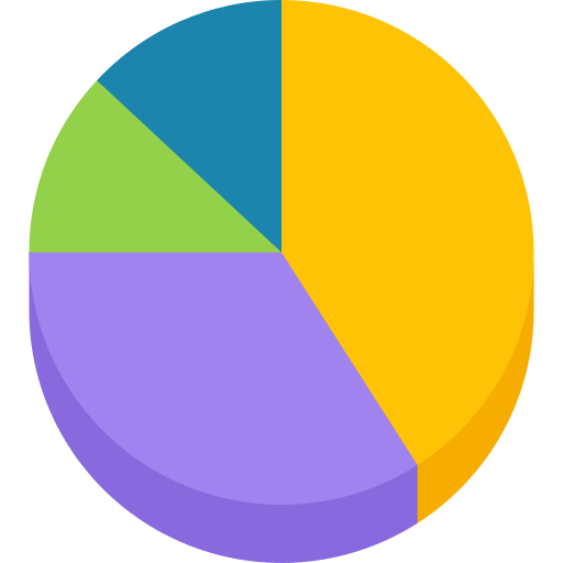 Gráfico circular icono gratis