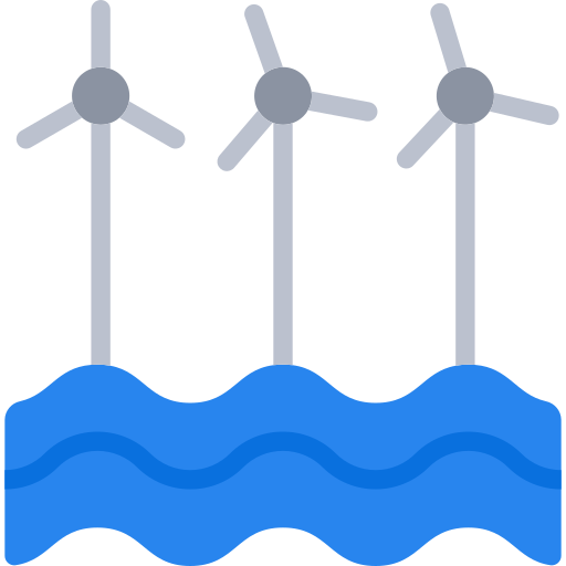 Energía eólica icono gratis