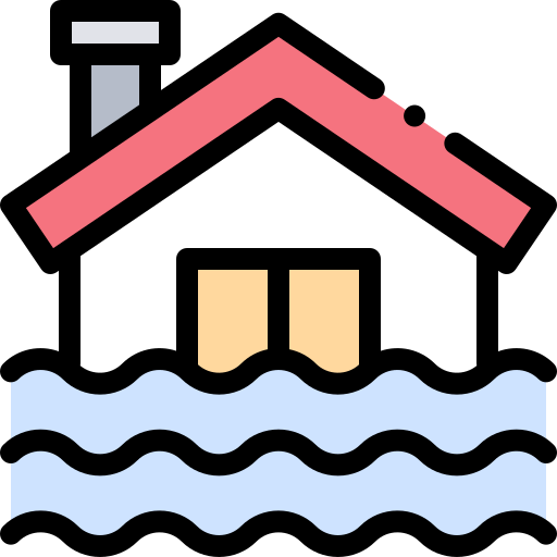 Flood Detailed Rounded Lineal color icon