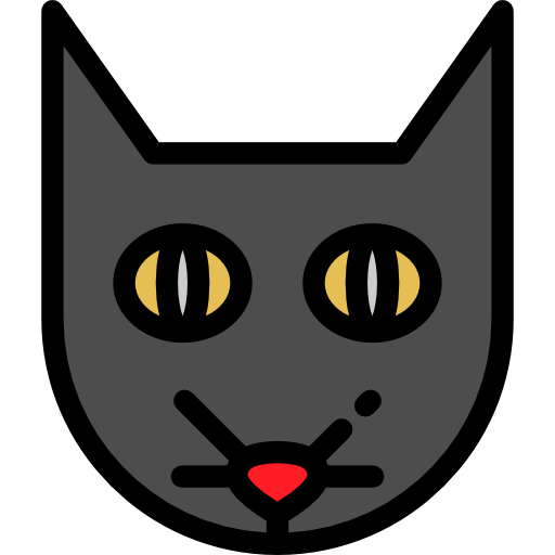 Cat Detailed Rounded Lineal color icon