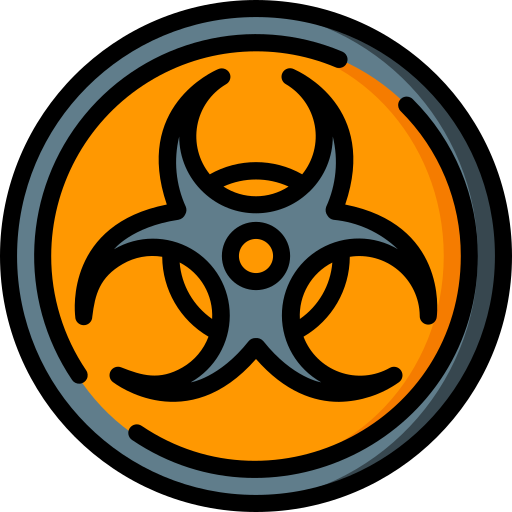 Riesgo biológico icono gratis
