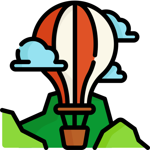 Hot air balloon Special Lineal color icon