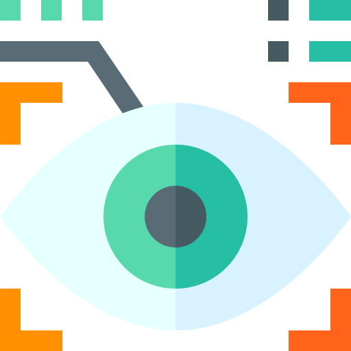 Exploración del ojo icono gratis