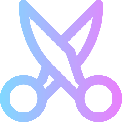 Scissors Super Basic Rounded Gradient icon