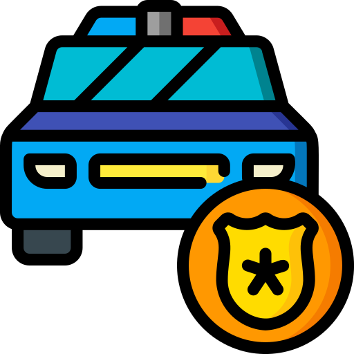 Coche de policía icono gratis