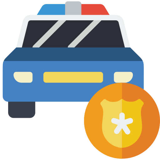 Coche de policía icono gratis