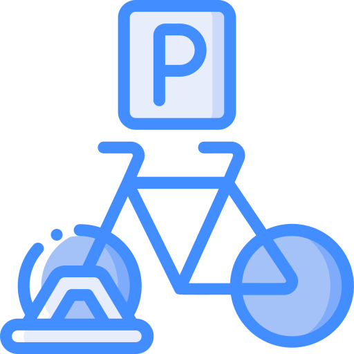 parking de bicicletas icono gratis