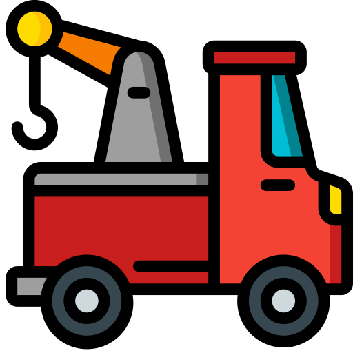 red tow truck clipart