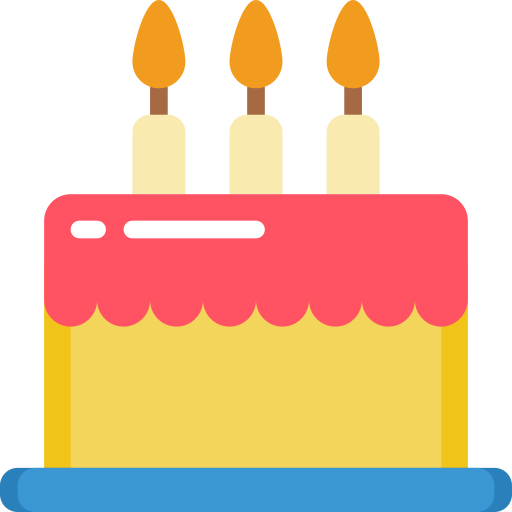 Torta de cumpleaños icono gratis