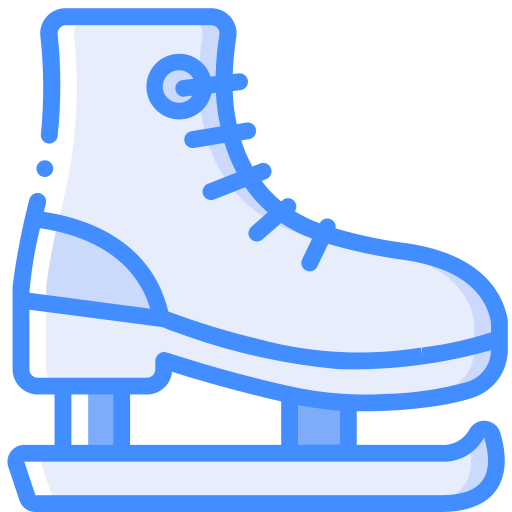 Ice skating Basic Miscellany Blue icon