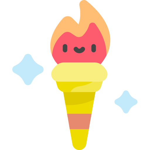 Torch Kawaii Flat icon