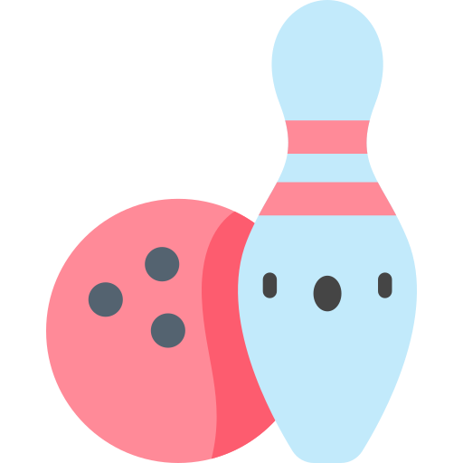 Bowling pin Kawaii Flat icon