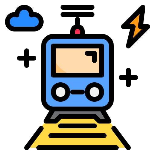 Tren electrico icono gratis