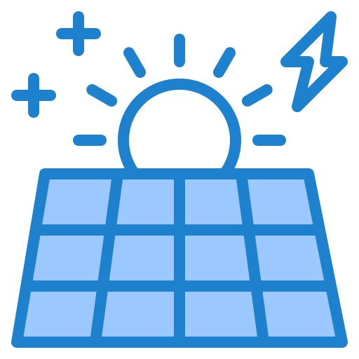 Solar energy srip Blue icon