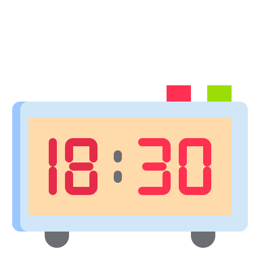 Alarm clock srip Flat icon