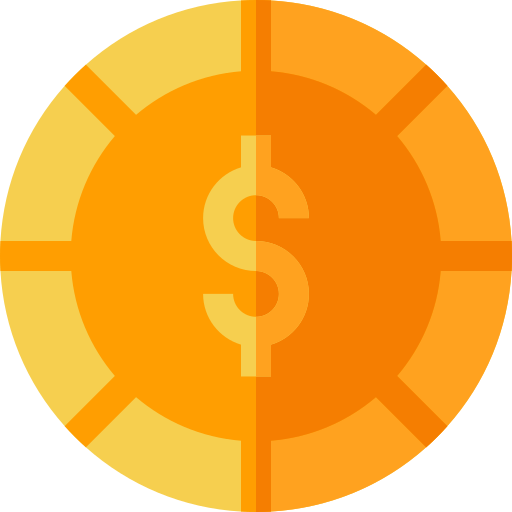 Coin Basic Straight Flat Icon