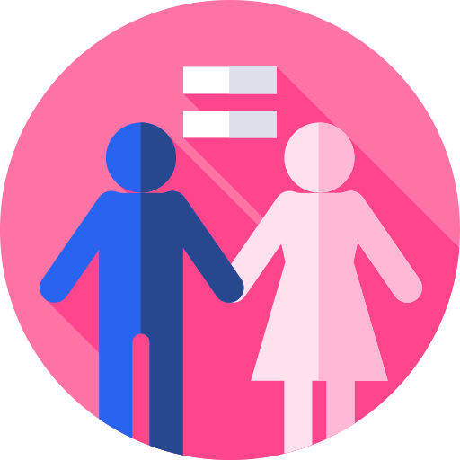 Gender equality Flat Circular Flat icon