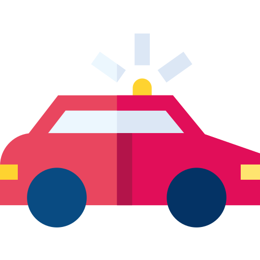 Coche de policía icono gratis