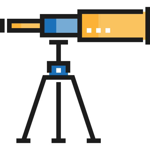 telescopio icono gratis