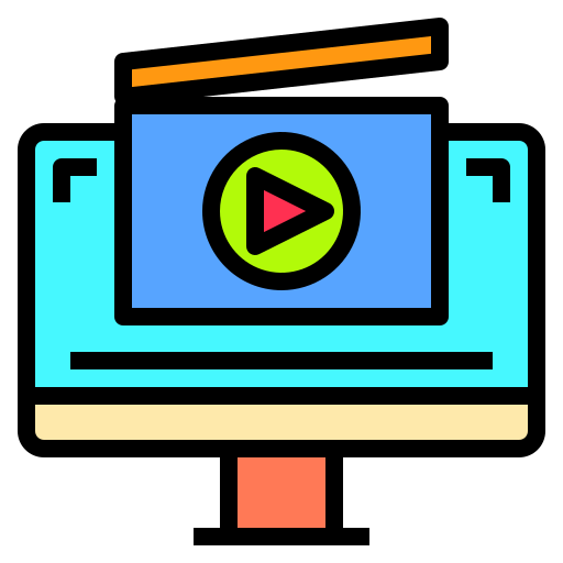 Reproductor de video icono gratis