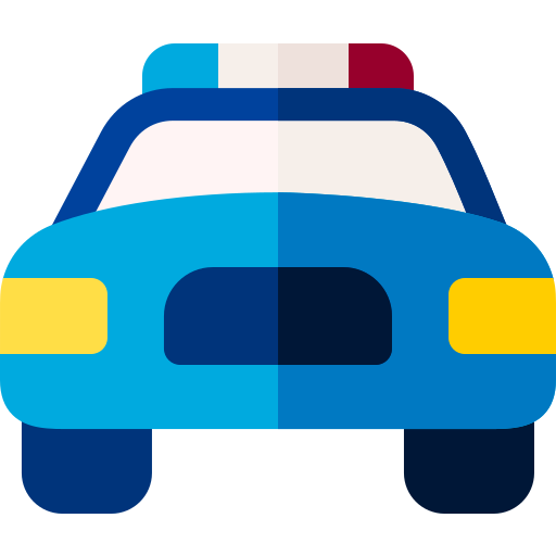 Police car Basic Rounded Flat icon