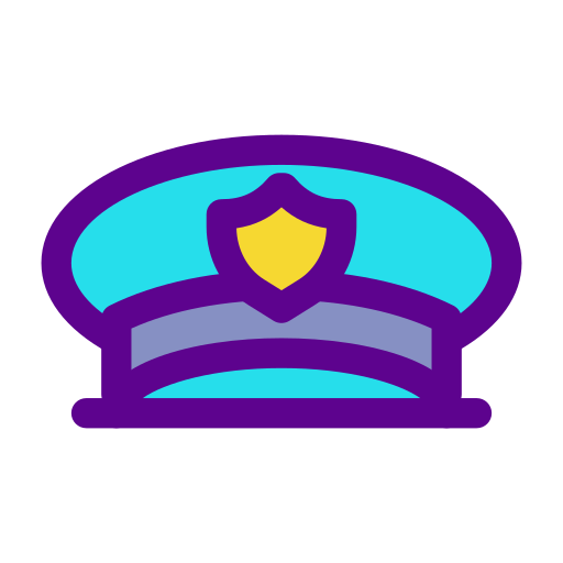 Sombrero de la policía icono gratis