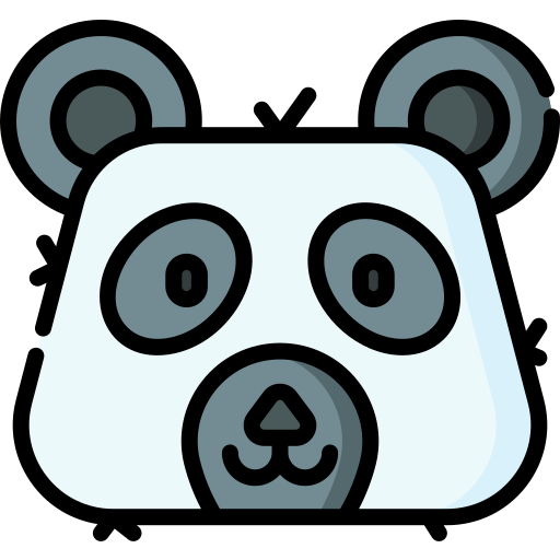 oso panda icono gratis