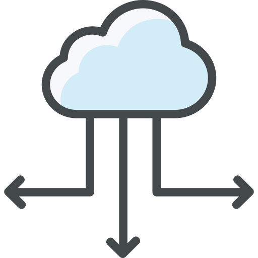 La computación en nube icono gratis