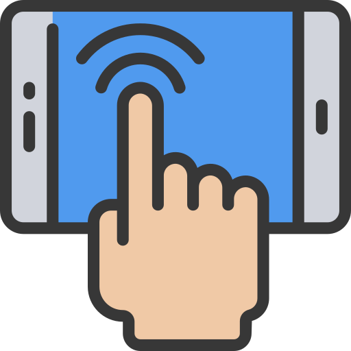 pantalla táctil icono gratis