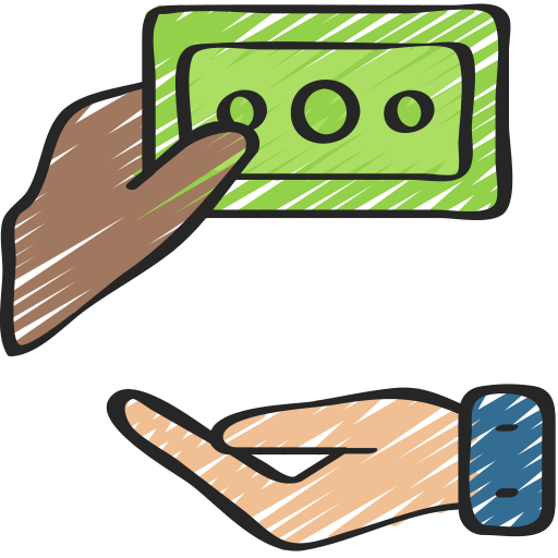 giving money clipart