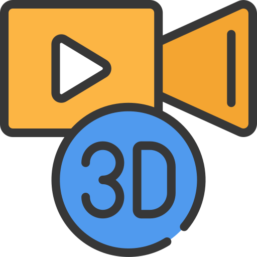 3d película icono gratis