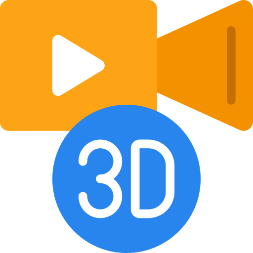 3d película icono gratis