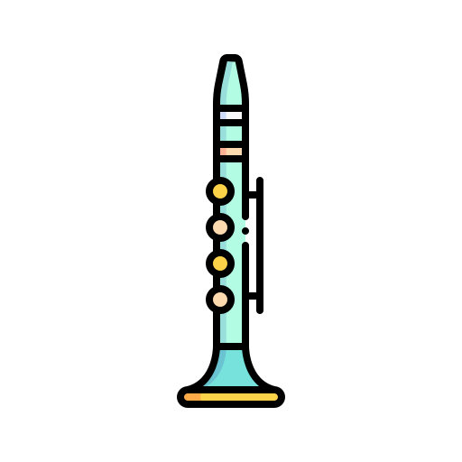 Clarinet bqlqn Lineal Color icon