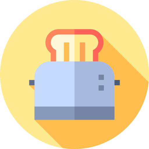 Toaster Flat Circular Flat icon