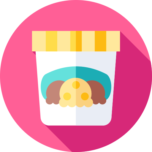 Ice cream Flat Circular Flat icon