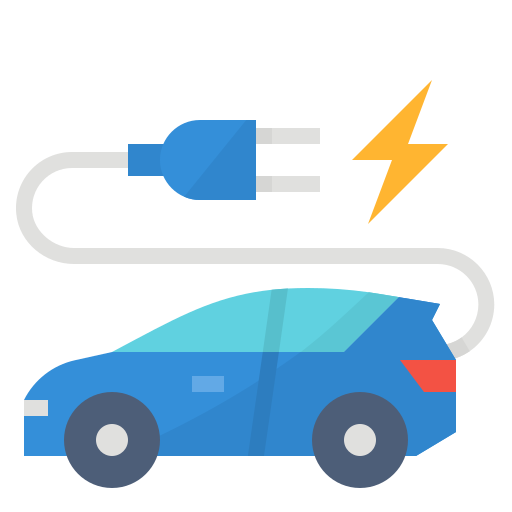 Coche eléctrico icono gratis