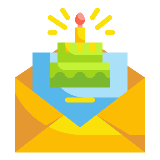 tarjeta de cumpleaños icono gratis