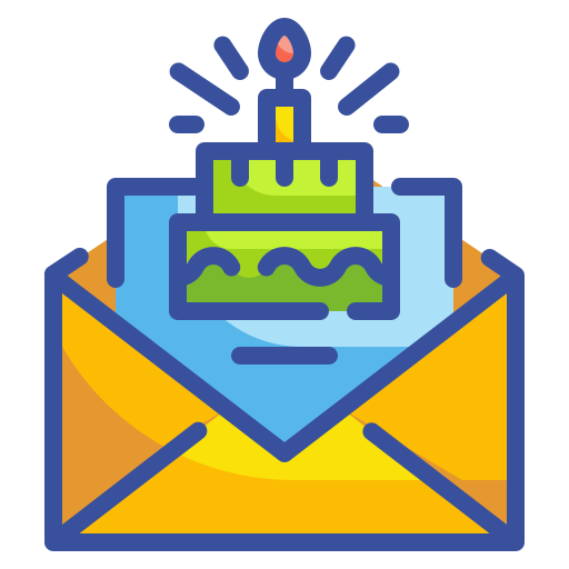 tarjeta de cumpleaños icono gratis