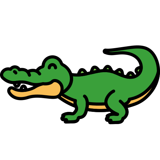 Crocodile Flaticons Lineal Color icon
