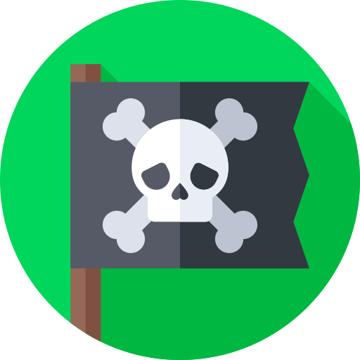 Bandera pirata icono gratis