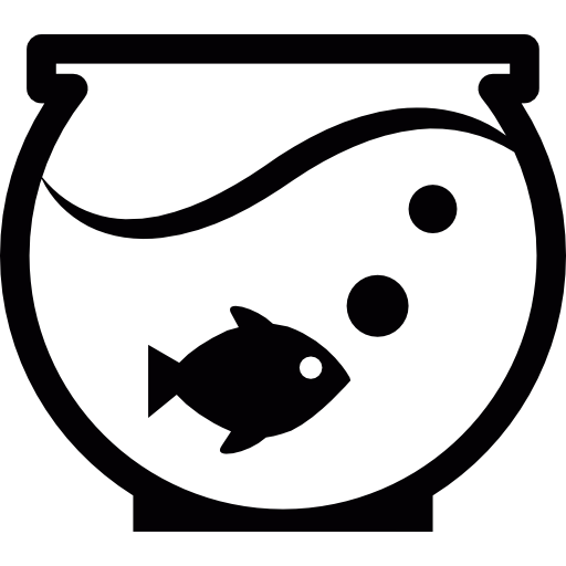 poisson dans un bocal Icône gratuit