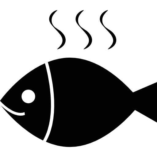 pescado cocinado icono gratis