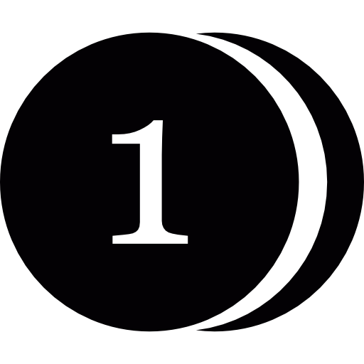 adesivo com o número 1 grátis ícone