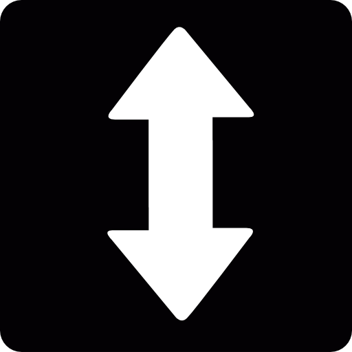 Vertical double headed arrow free icon