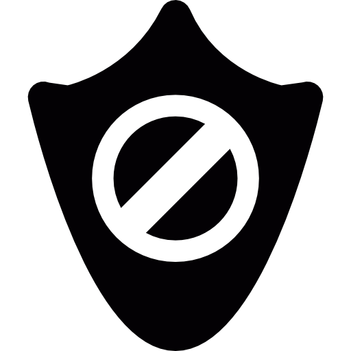 Restriction shield free icon