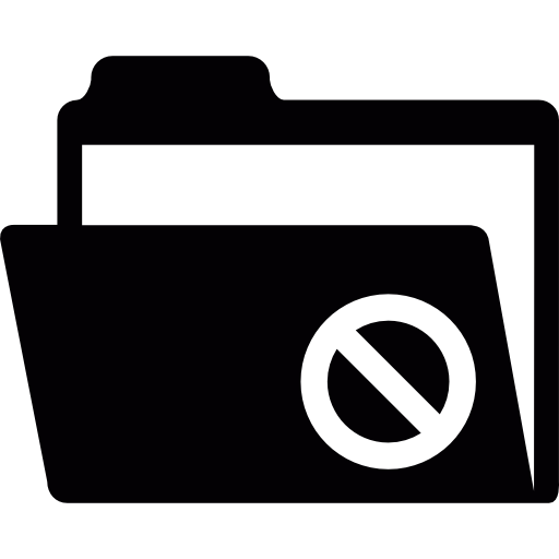 carpeta prohibida icono gratis
