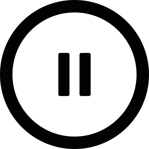 Pause symbol in circle icon