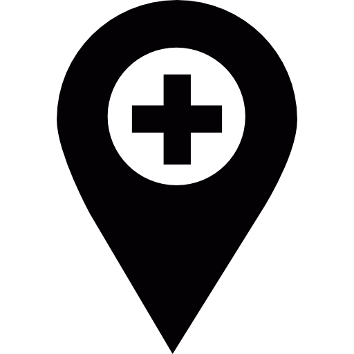 puntero de ubicación de farmacia icono gratis